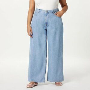 The Drop Women's Alba Wide-Leg Relaxed Denim
